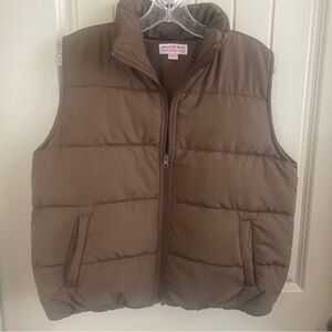 Women's Brown Puffer Vest